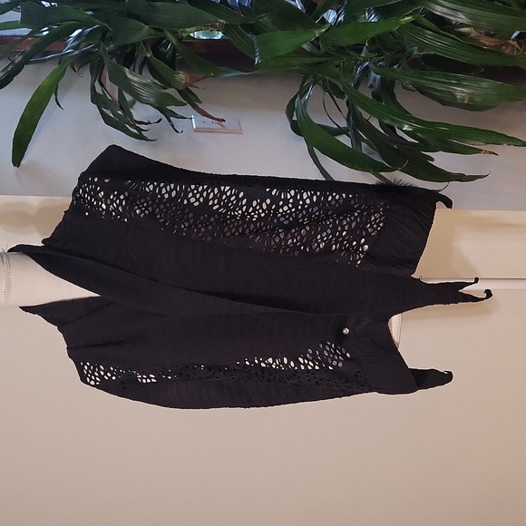 Black Perforated Scarf - Picture 1 of 8